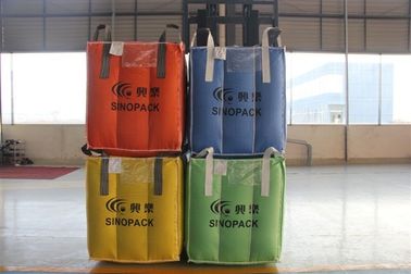 Anti - Static Sand Cement Bulk PP Woven Big Bag 4 Cross Corner Loop